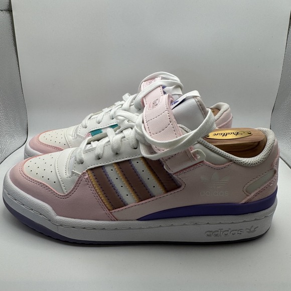 Adidas Forum Low Shoes‎ Girls Youth Size 7 Pastel Forum Low Pink Pastel GY8196 - Picture 1 of 9